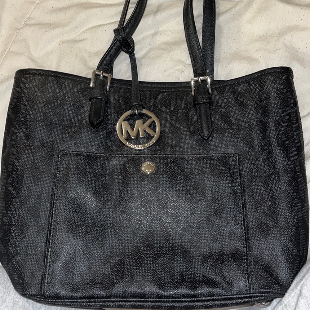 Michael kors small black tote bag